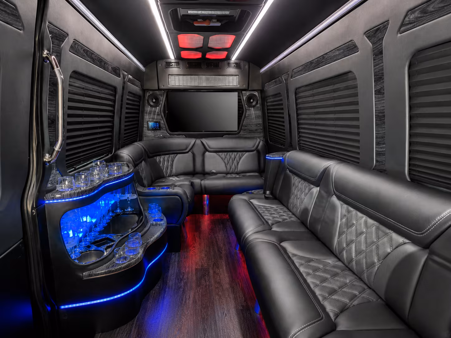 pembroke pines 20 passenger party bus interior